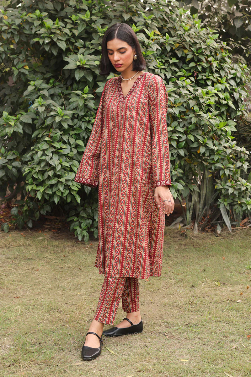 Mysore Printed Striped Set - Image 6