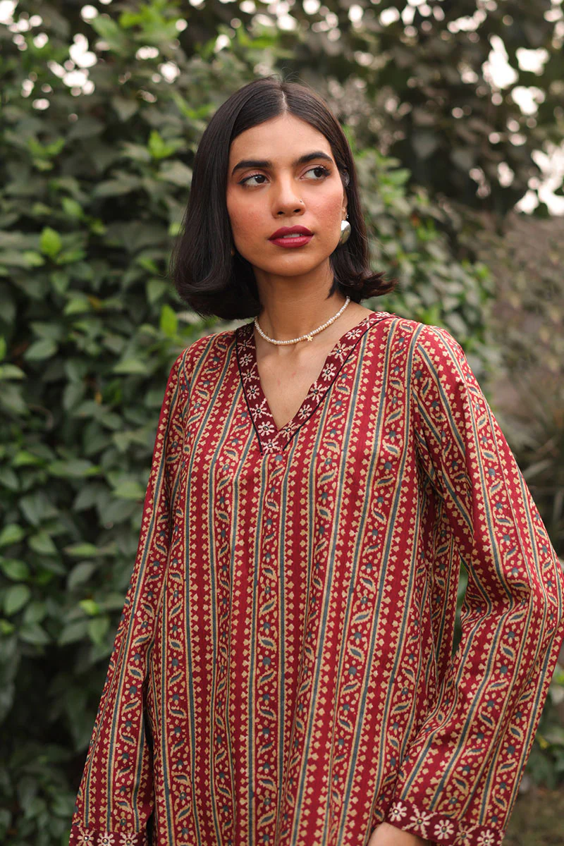 Mysore Printed Striped Set - Image 7