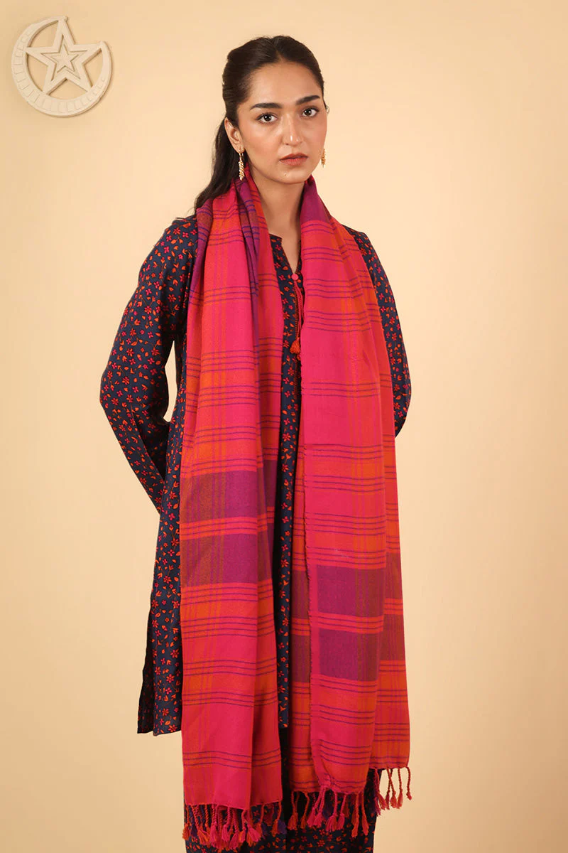 Vibrant Yarn Dyed Shawl - Image 48