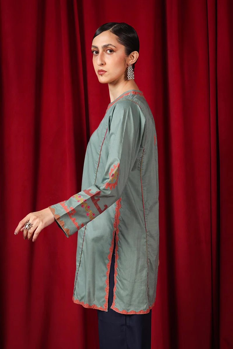 African Collage Applique Kurta - Image 3