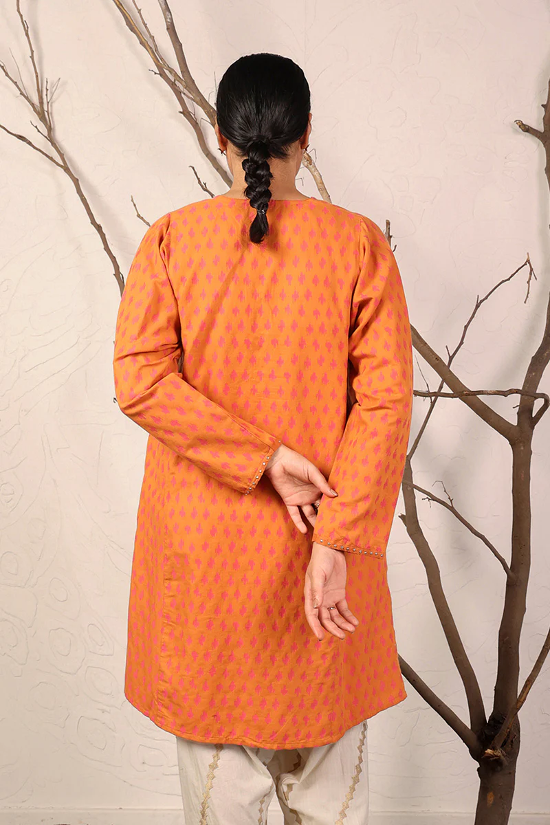 Floral Ikat Kurti - Image 4