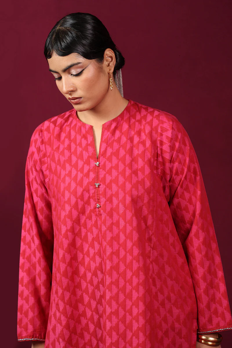 Floral Ikat Kurti - Image 6