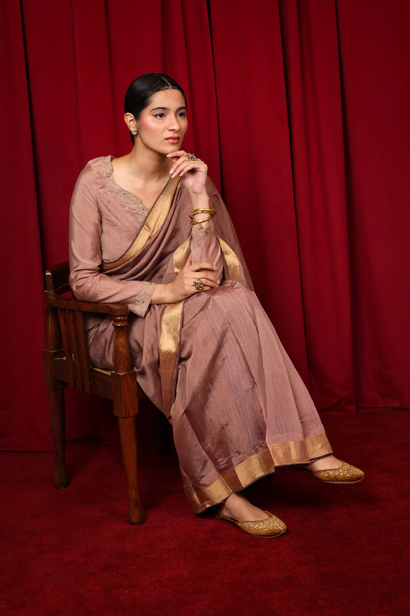 Dusky Anarkali Saree - Image 2