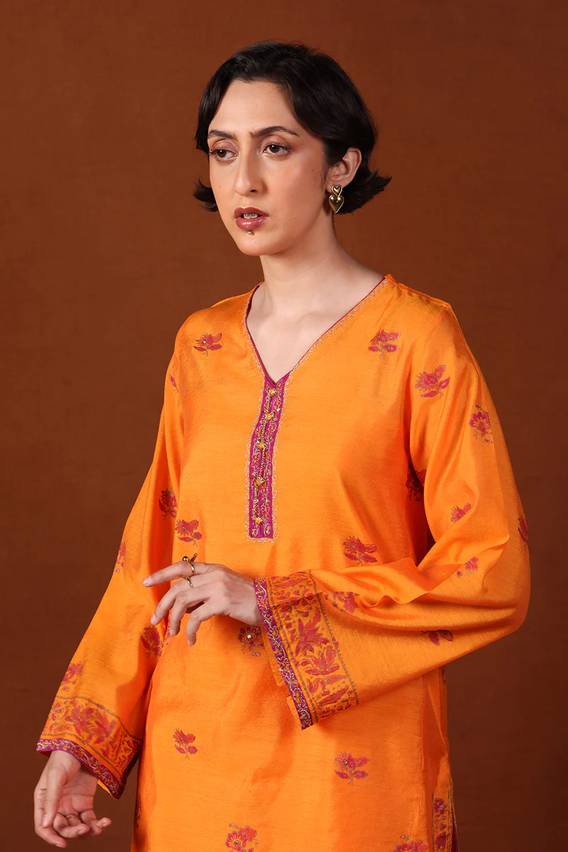 Embroidered Gota Kalamkari 2 Piece Set - Image 2