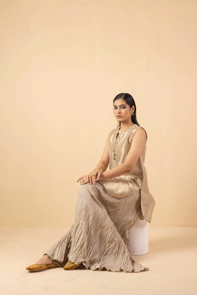 Iridescent Sona Chandi Gharara - Image 2