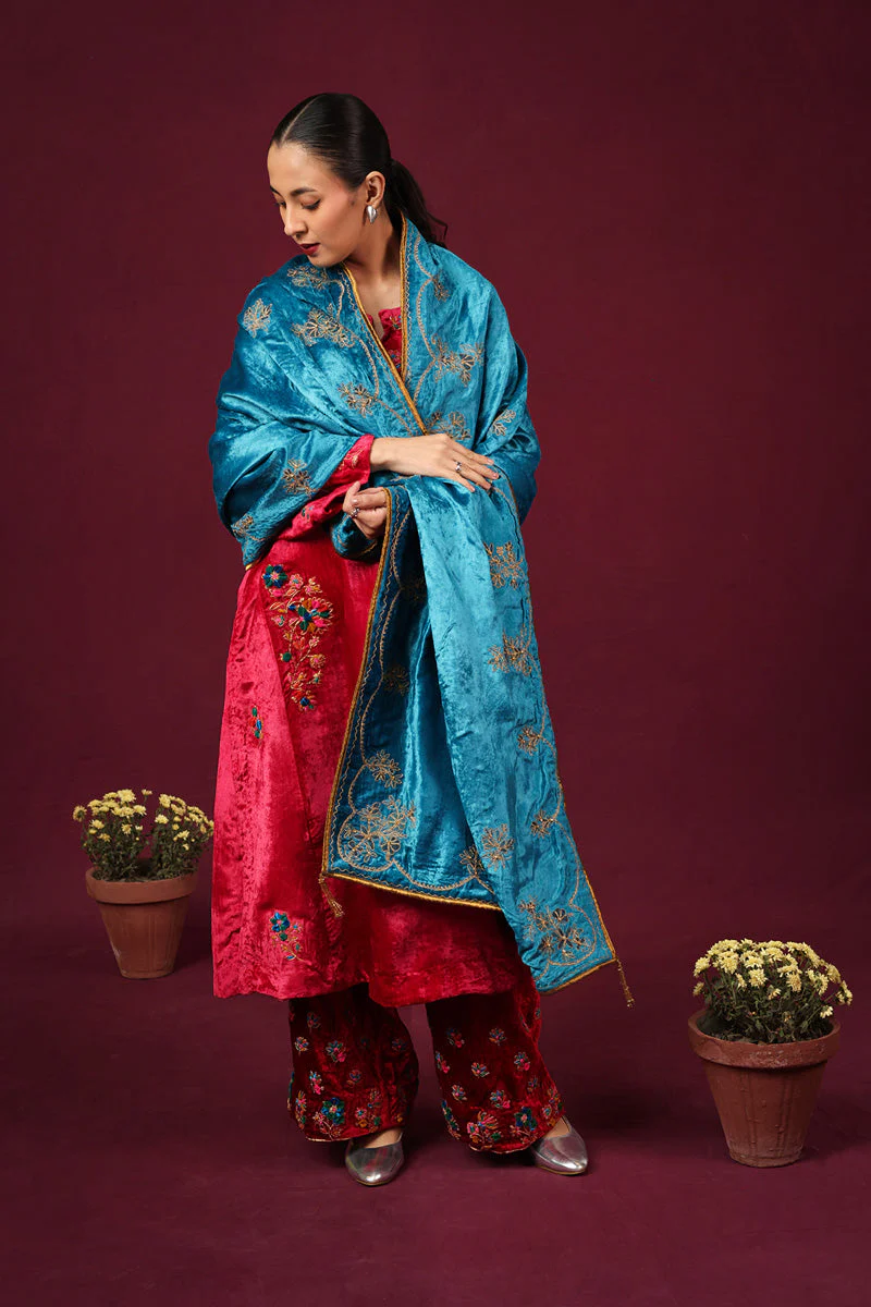Firoza Valvet Shawl - Image 13