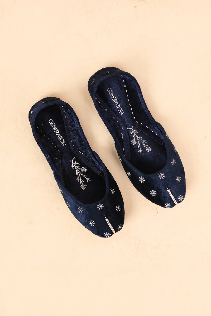 Velvet Embroidered Khussa - Image 6