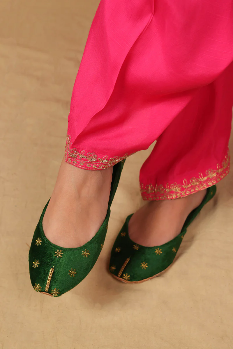 Velvet Embroidered Khussa - Image 8