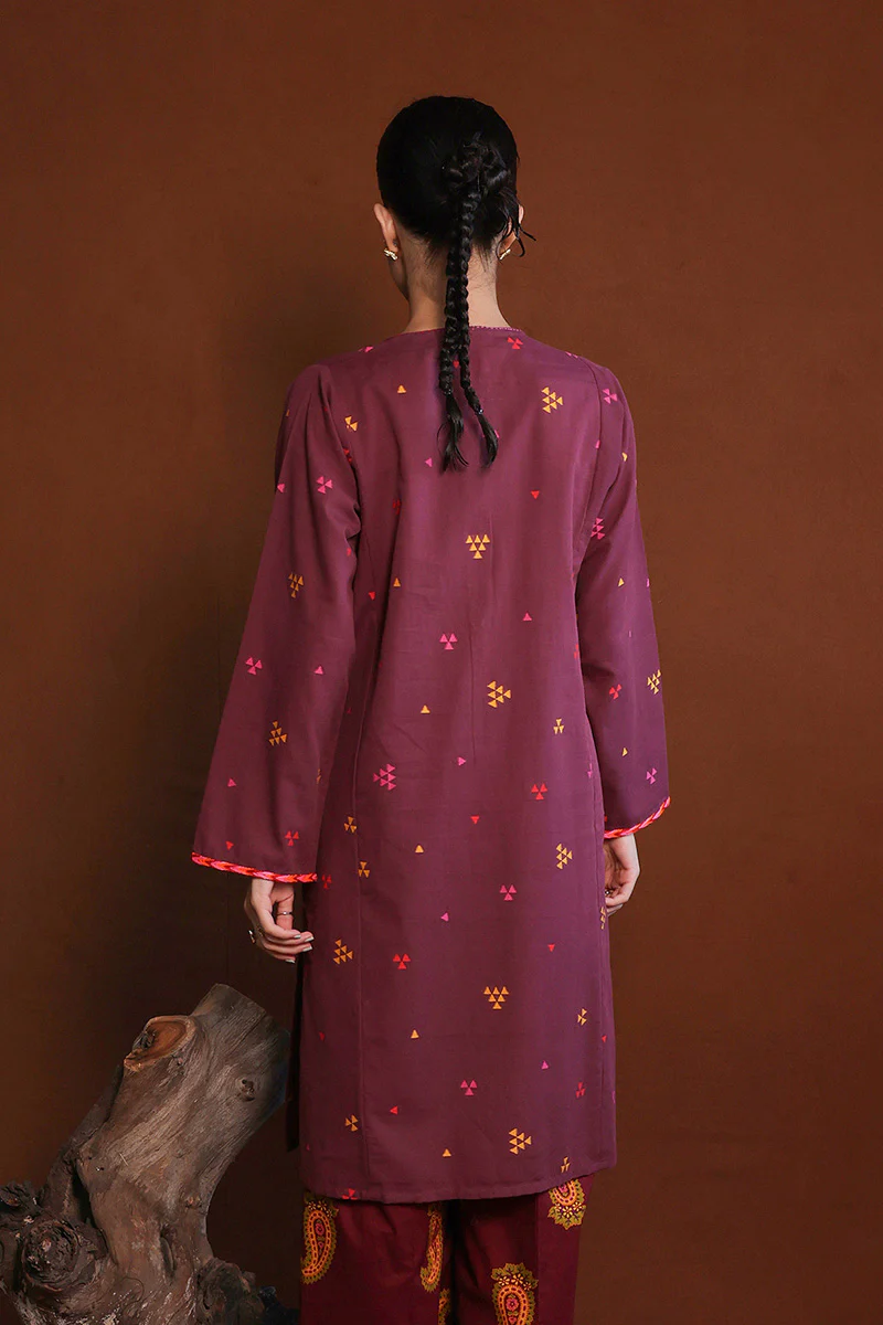 Khaddiyan Print Blocked Kurta - Image 4