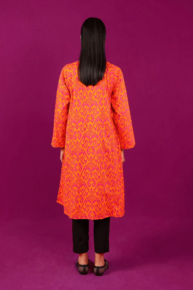 Printed Timeless Weave Kurta - Image 8