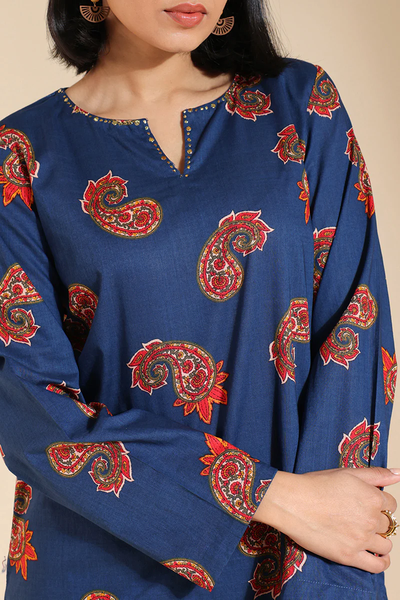 Cheent Paisley Mukaish Set - Image 11