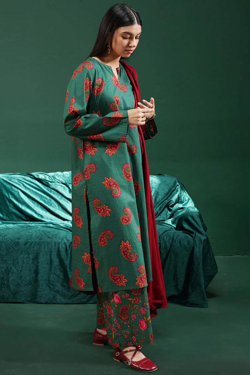 Cheent Paisley Mukaish Set - Image 15