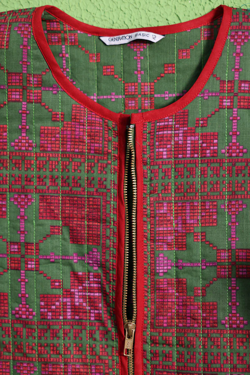 Patterned Poem Quilted Jacket - Image 6