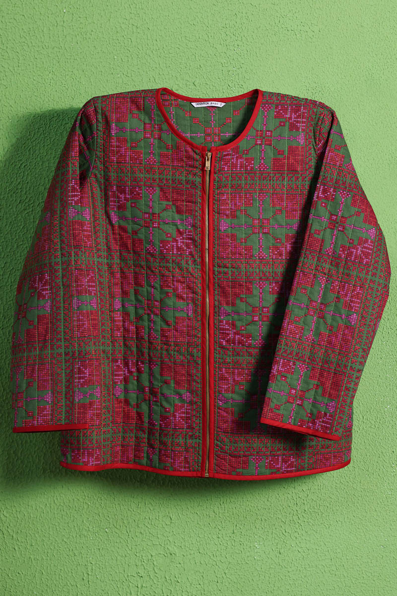 Patterned Poem Quilted Jacket - Image 7