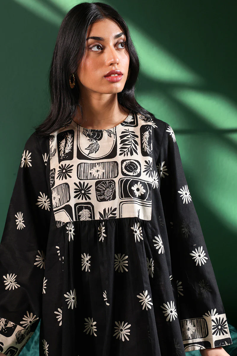 Linocut Cascade Dress - Image 16