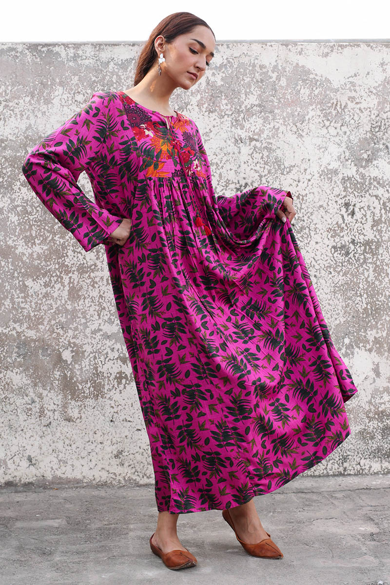 Vibrant Roses Flared Dress - Image 9