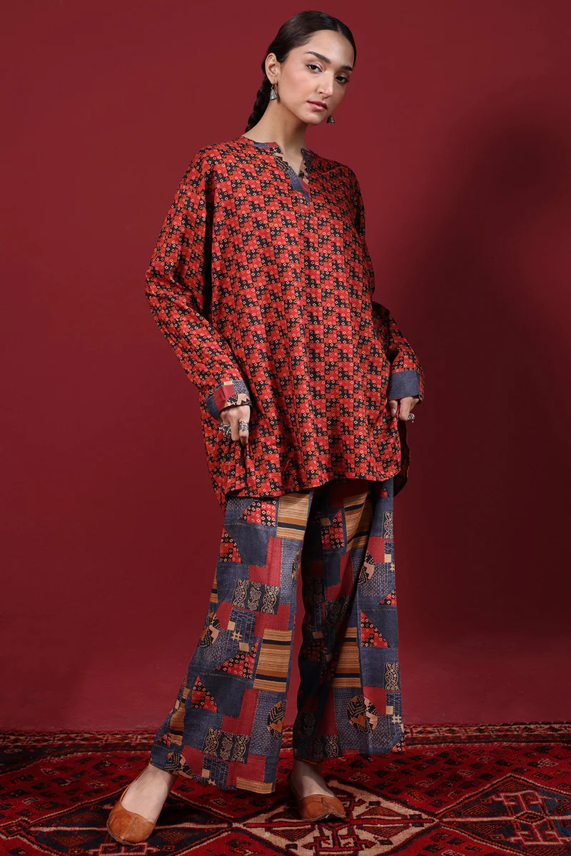 Printed Kantha Co-Ord Set - Image 11