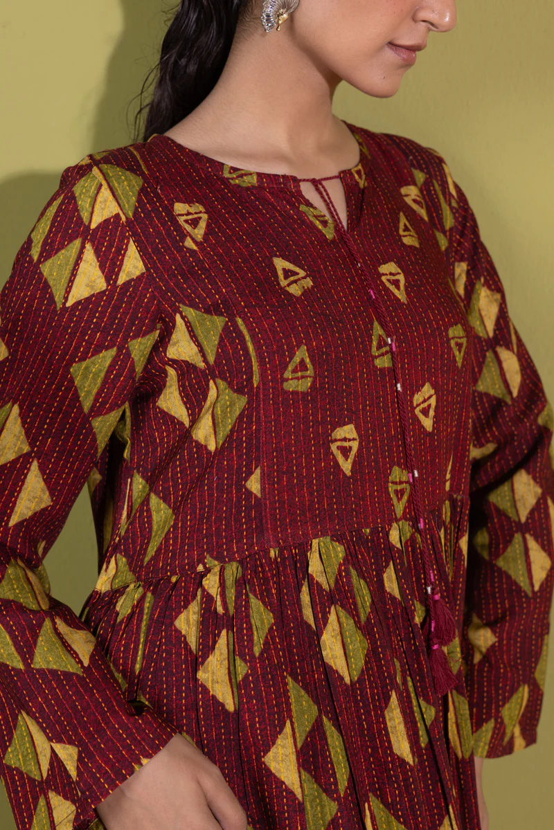 Kantha Tukri Dress - Image 3