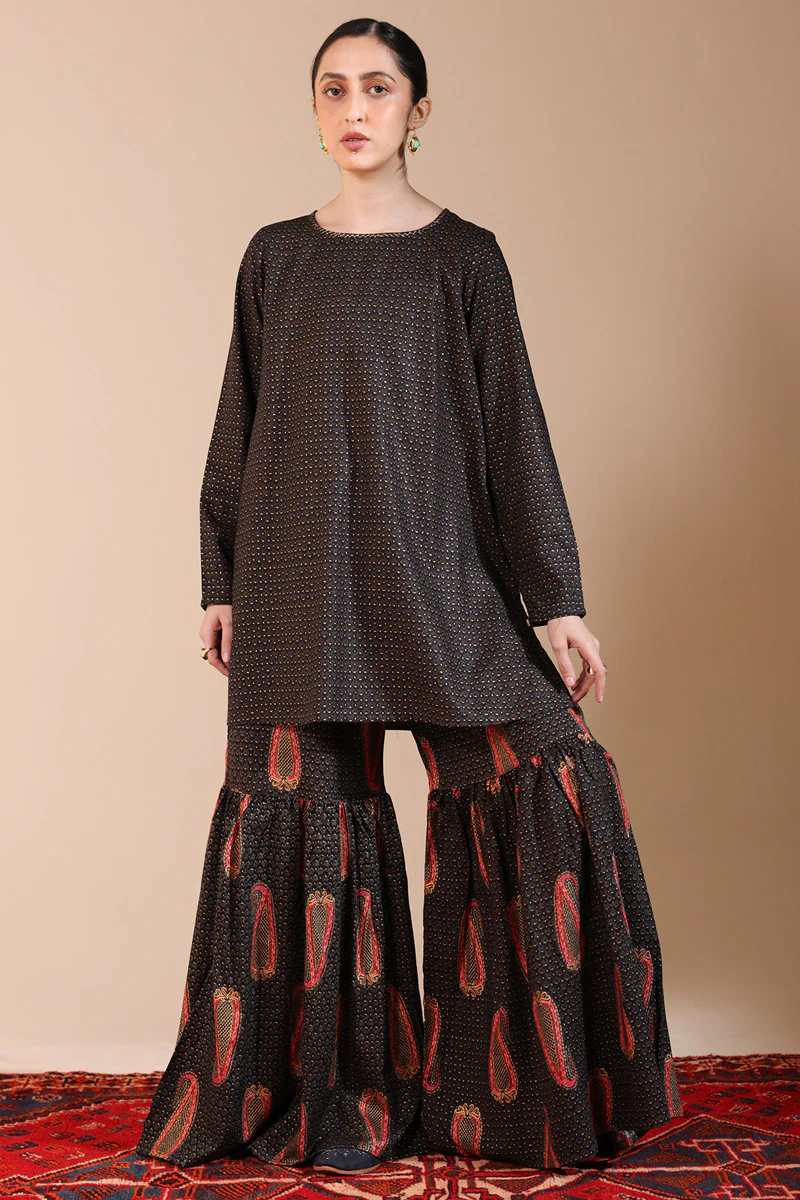 Thai Paisley Luxe Gharara Set - Image 3