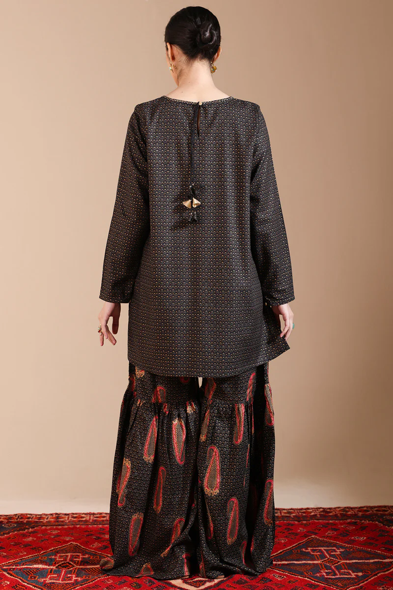 Thai Paisley Luxe Gharara Set - Image 5