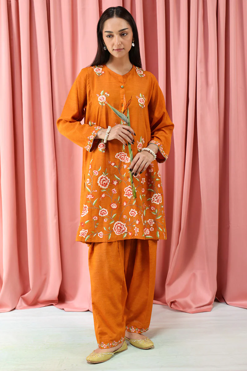 Floral Splendor Embroidered Set