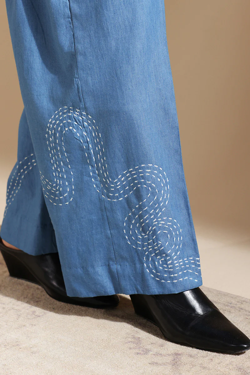 Embroidered Sashiko Co-Ord Set - Image 3