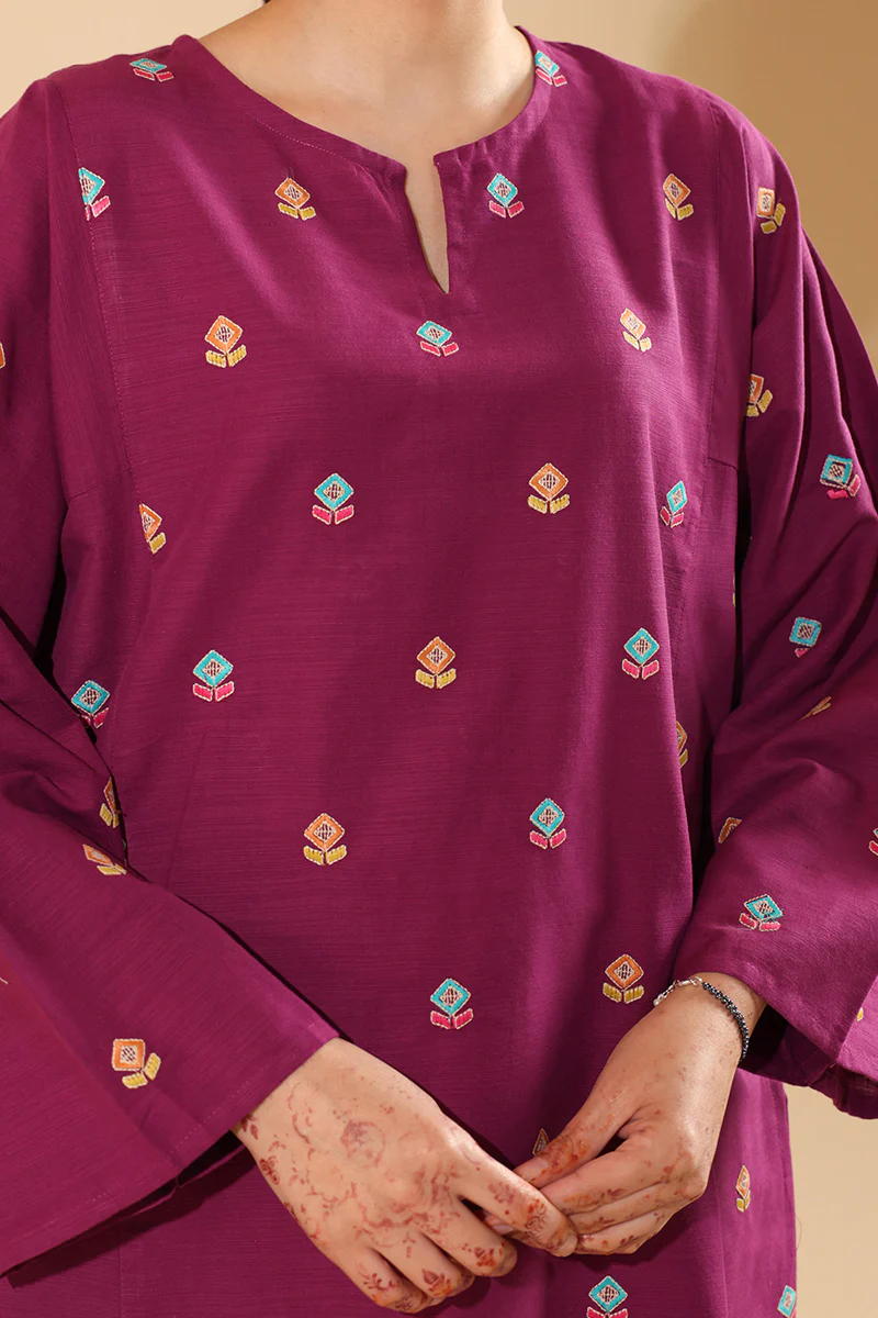 Embroidered Pixel Play Kurta - Image 11