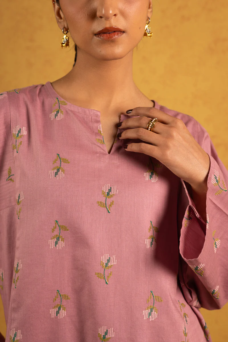 Embroidered Pixel Play Kurta - Image 7