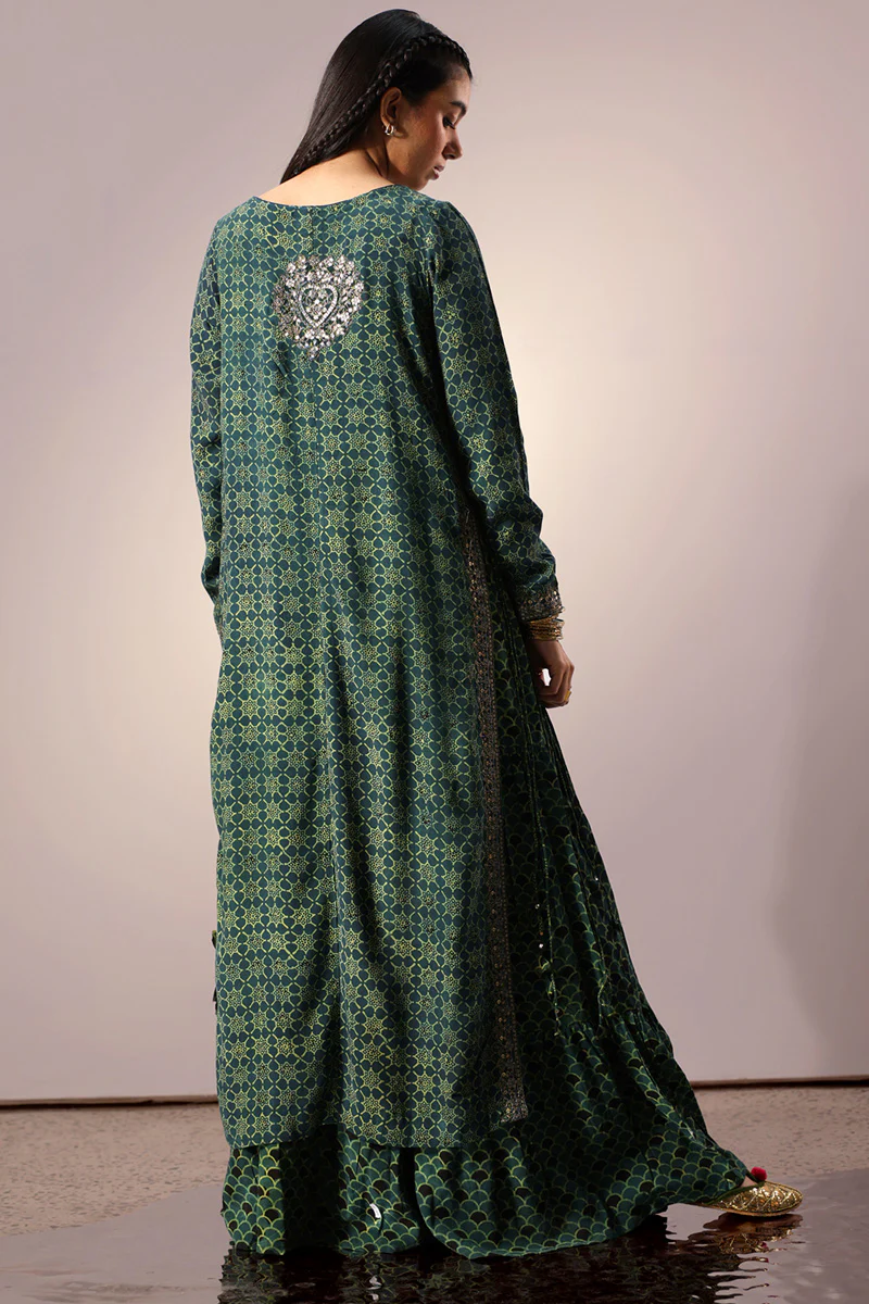 Ajrak Layered Dress - Image 5
