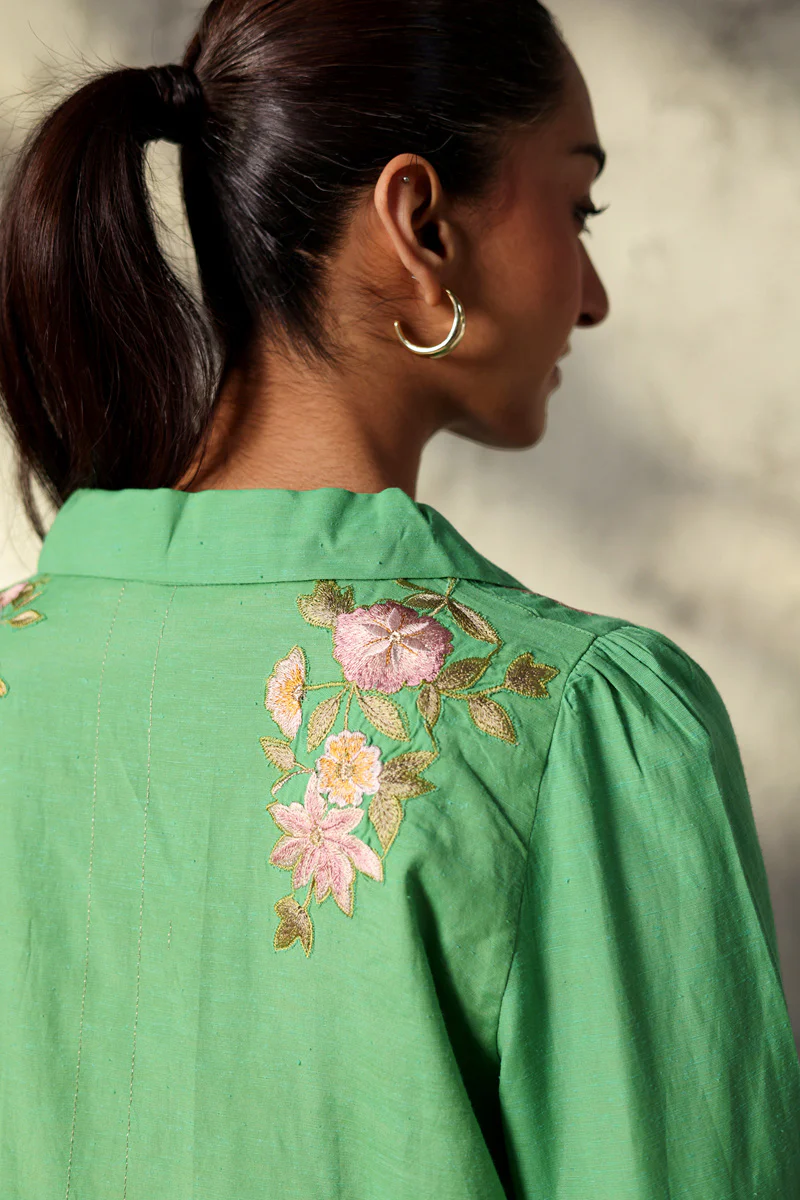 Oriental Florals Button Down Set - Image 4