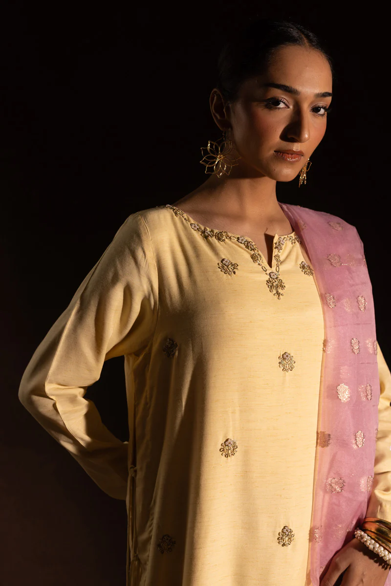 Embroidered Polki Flared Set - Image 4