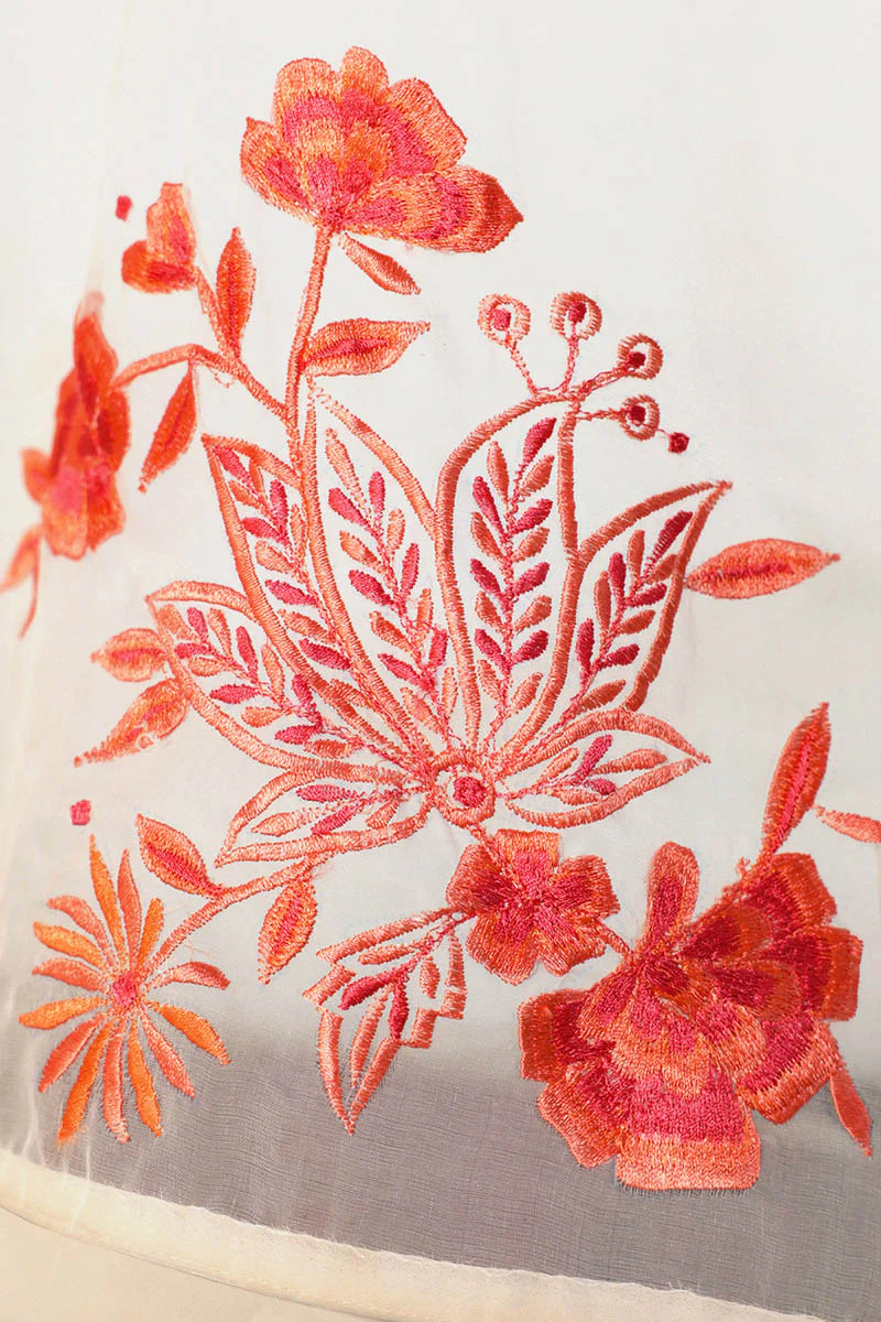 Ivory Rose Embroidered Shirt - Image 3