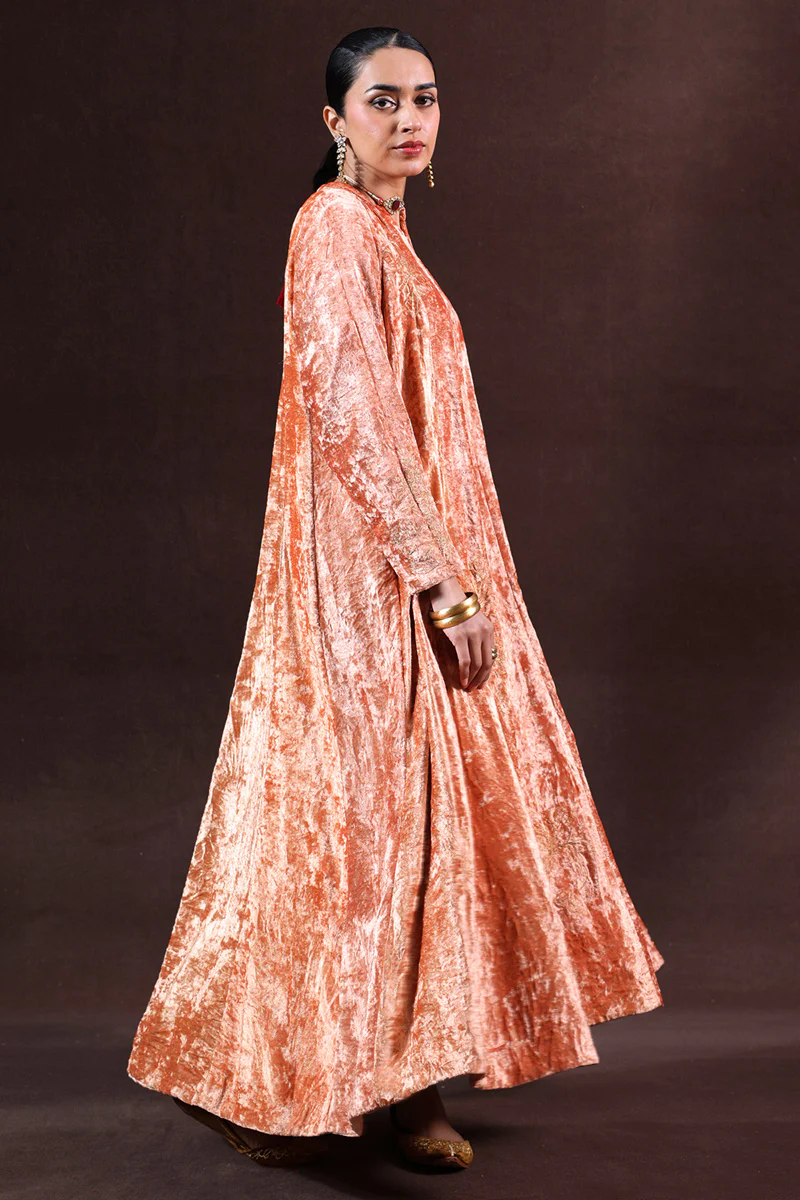 Embroidered Velvet Kalidar Set - Image 6