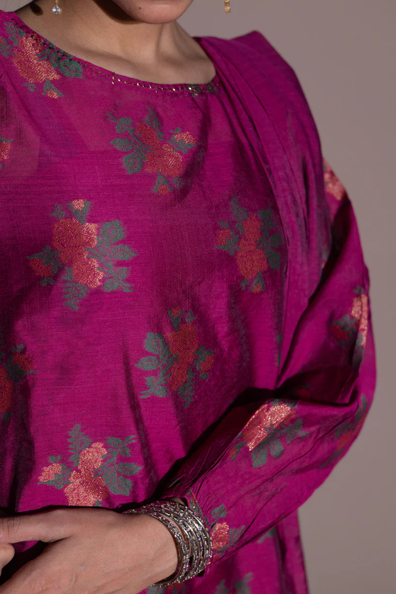 Jacquard Golden Rose Duo-Set - Image 2